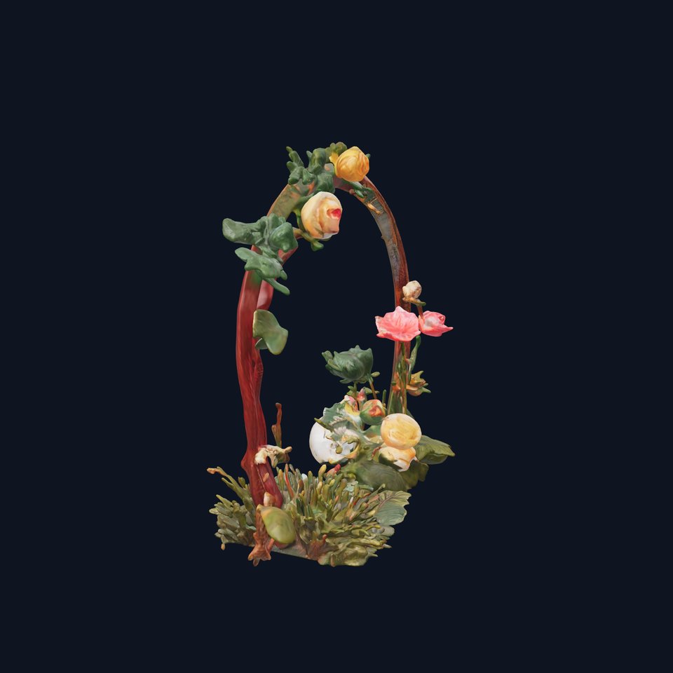 Elegant Floral Wreath model pack